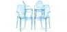 Pack de 4 Sillas de comedor Transparente - Diseño con Reposabrazos - Louis XIV image 9