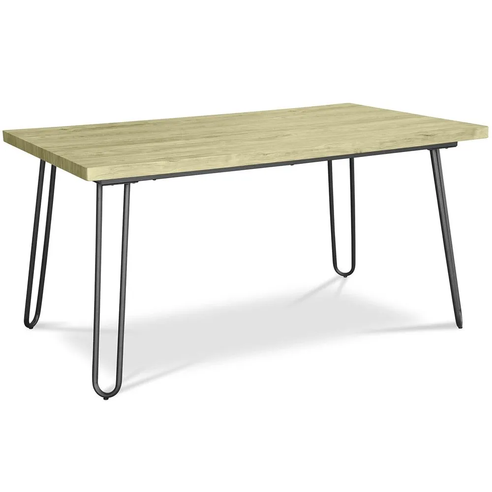 Mesa de Comedor Rectangular - Industrial - Madera y Metal - 150cm - Hairpin  image 8