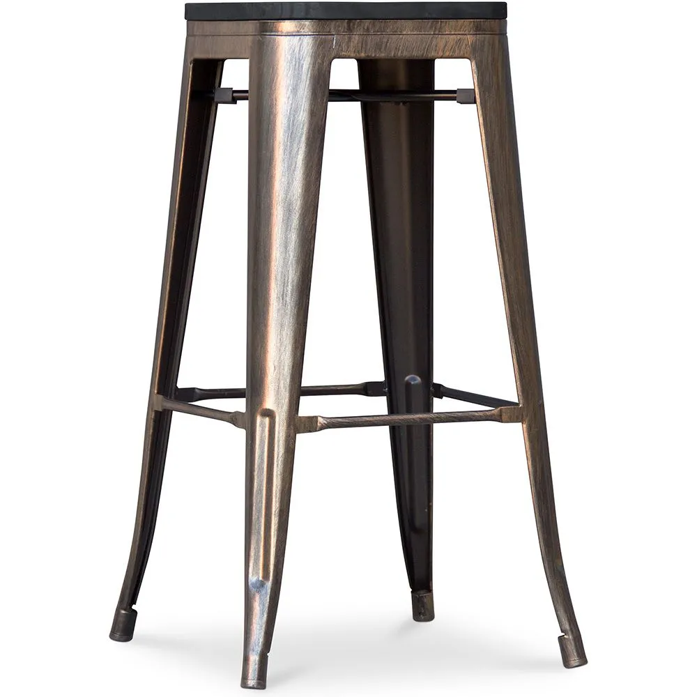 Taburete de Bar - Diseño Industrial -Madera y Metal - 76cm - Stylix  image 8