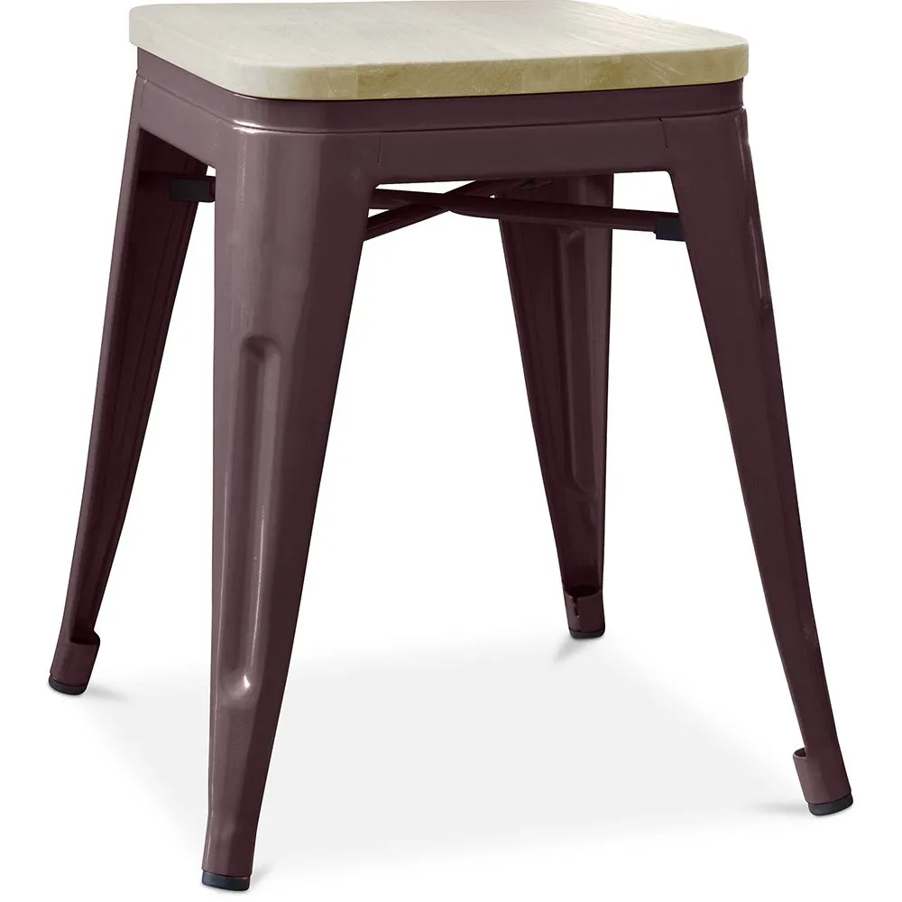 Taburete  Diseño Industrial - Madera y Metal - 45cm - Stylix  image 8