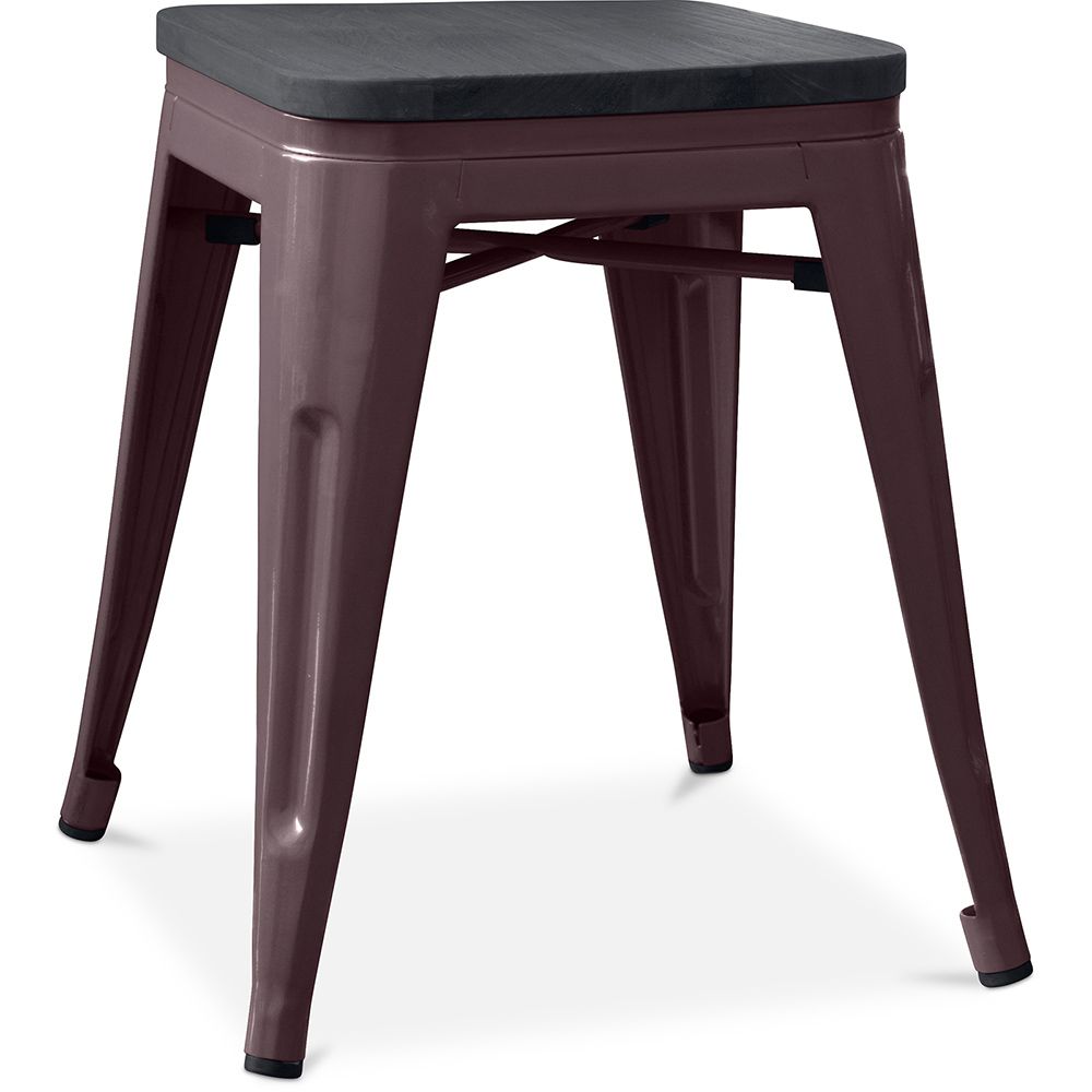 Taburete Diseño Industrial - Madera y Acero - 46cm - Stylix image 8