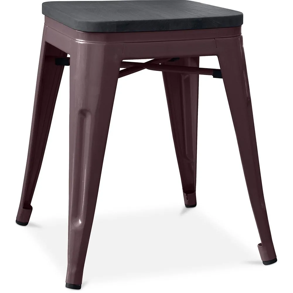 Taburete Diseño Industrial - Madera y Acero - 46cm - Stylix image 8