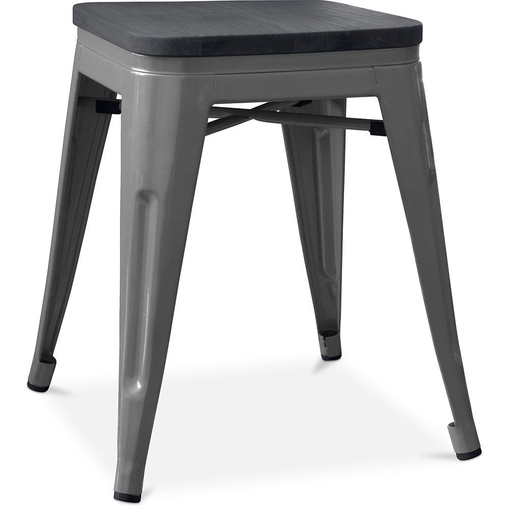 Taburete Diseño Industrial - Madera y Acero - 46cm - Stylix image 8