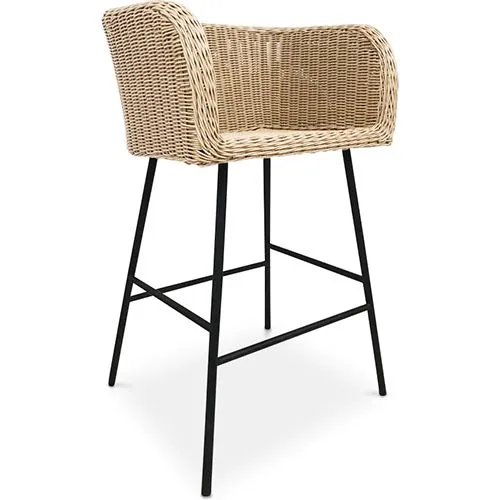 Taburete de Ratán con Reposabrazos - Diseño Boho Bali - Ishita image 8