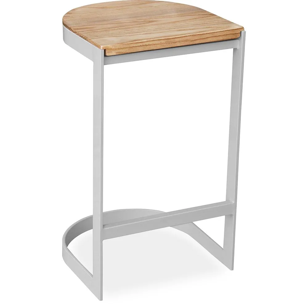 Taburete Diseño Industrial - Madera y Metal - 60cm - Lia image 8