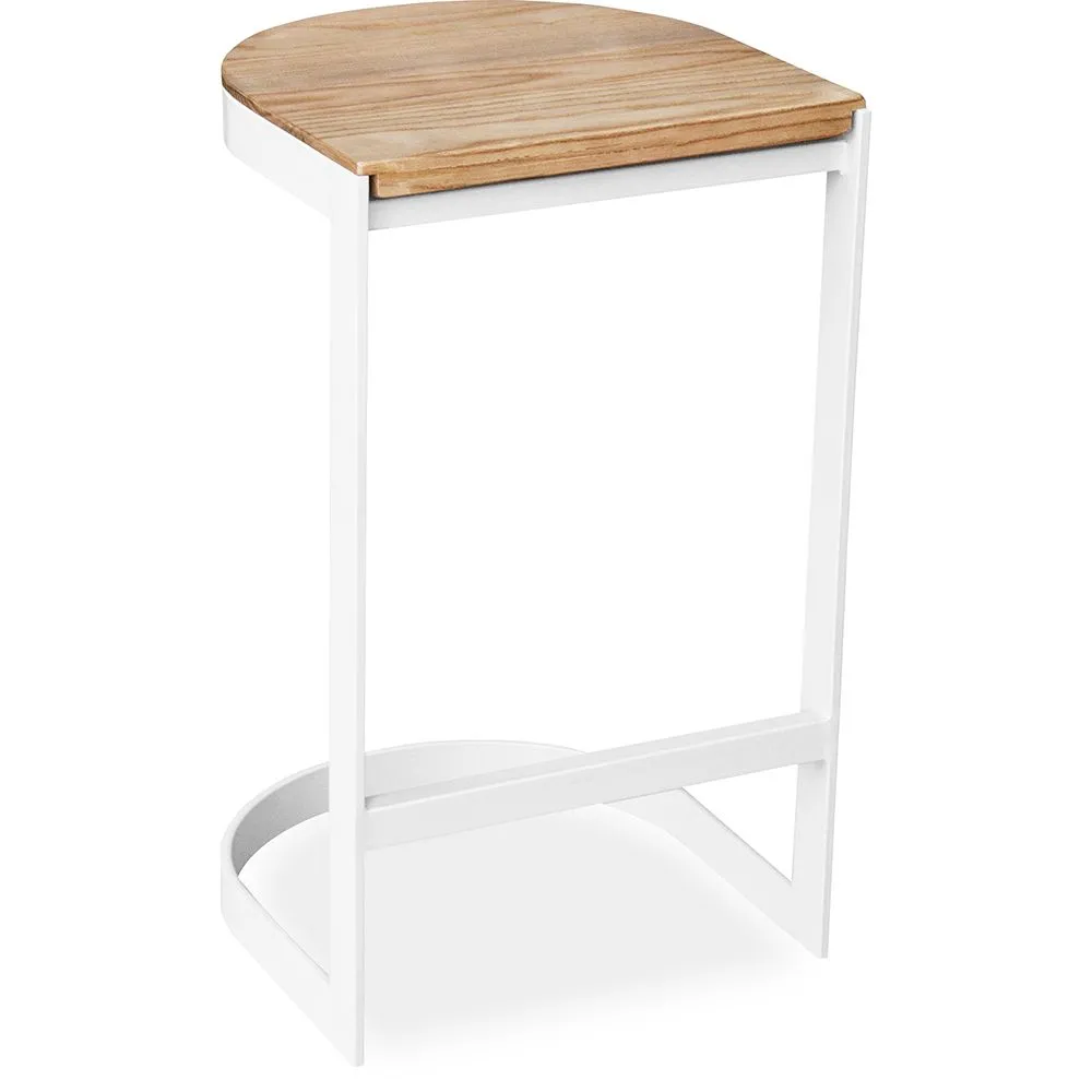 Taburete Diseño Industrial - Madera y Metal - 60cm - Lia image 8