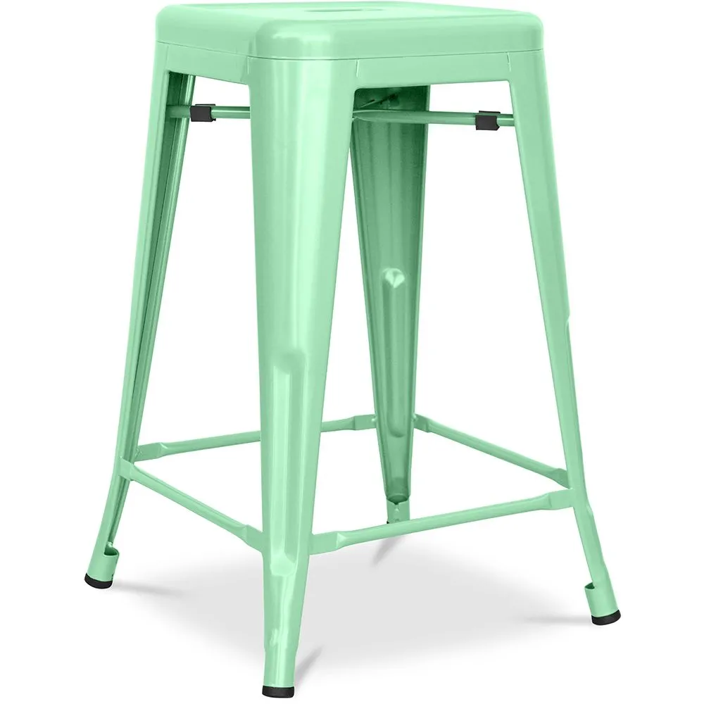 Taburete de Bar Diseño Industrial - Acero Mate - 60cm - Stylix image 8