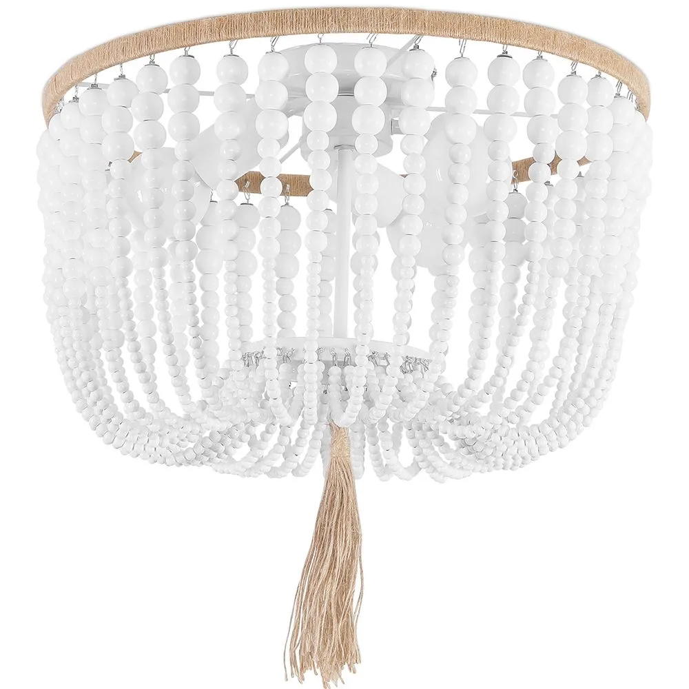 Lámpara de Techo Bolas de Madera - Plafón Estilo Boho Bali - Kanda image 8
