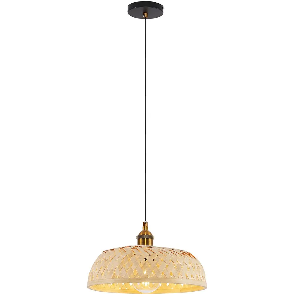 Lámpara de Techo de Bambú - Lámpara Colgante Diseño Boho Bali - Atria image 8