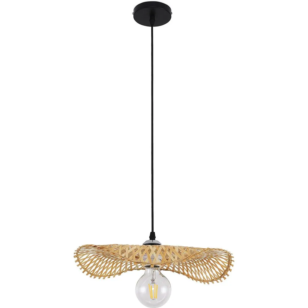 Lámpara de Techo de  Bambú - Lámpara Colgante Diseño Boho Bali - Noila image 8
