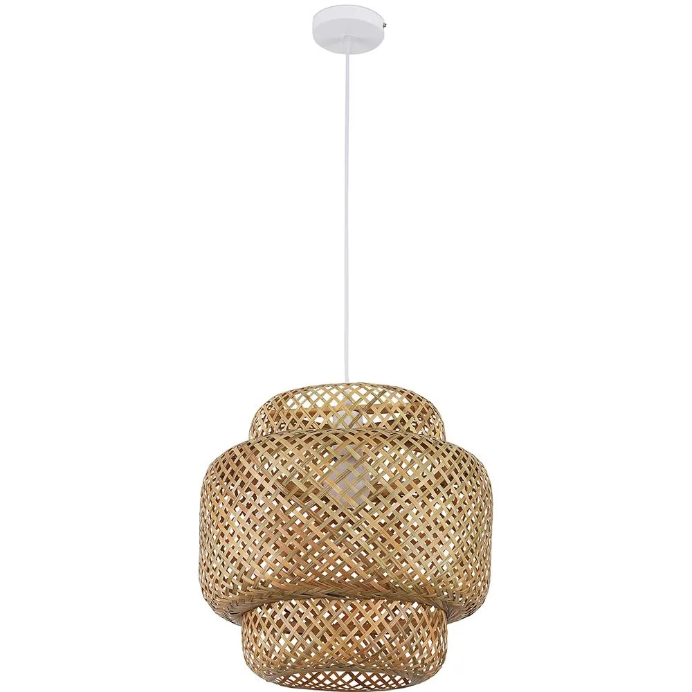 Lámpara de Techo de Bambú - Lámpara Colgante Diseño Boho Bali - Kamon image 8