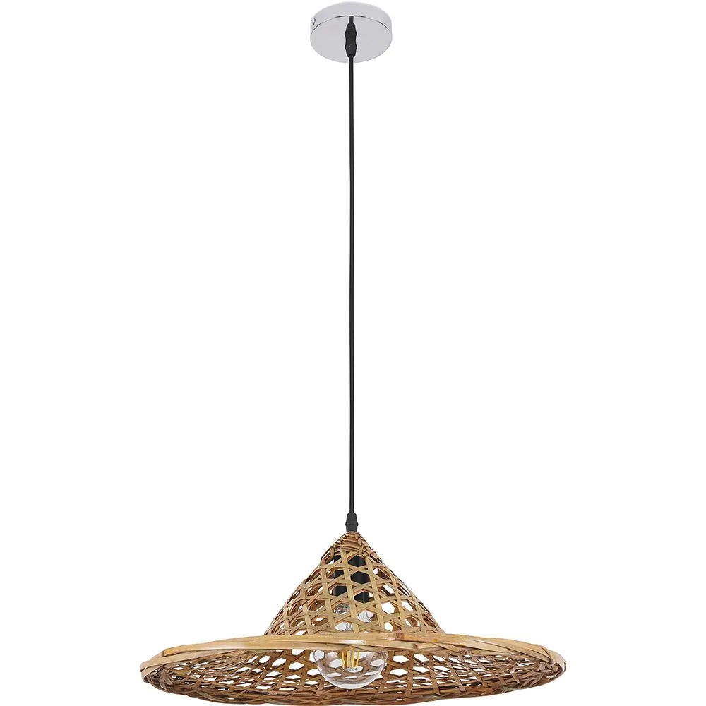 Lámpara de Techo de Bambú - Lámpara Colgante Diseño Boho Bali - Flora image 8