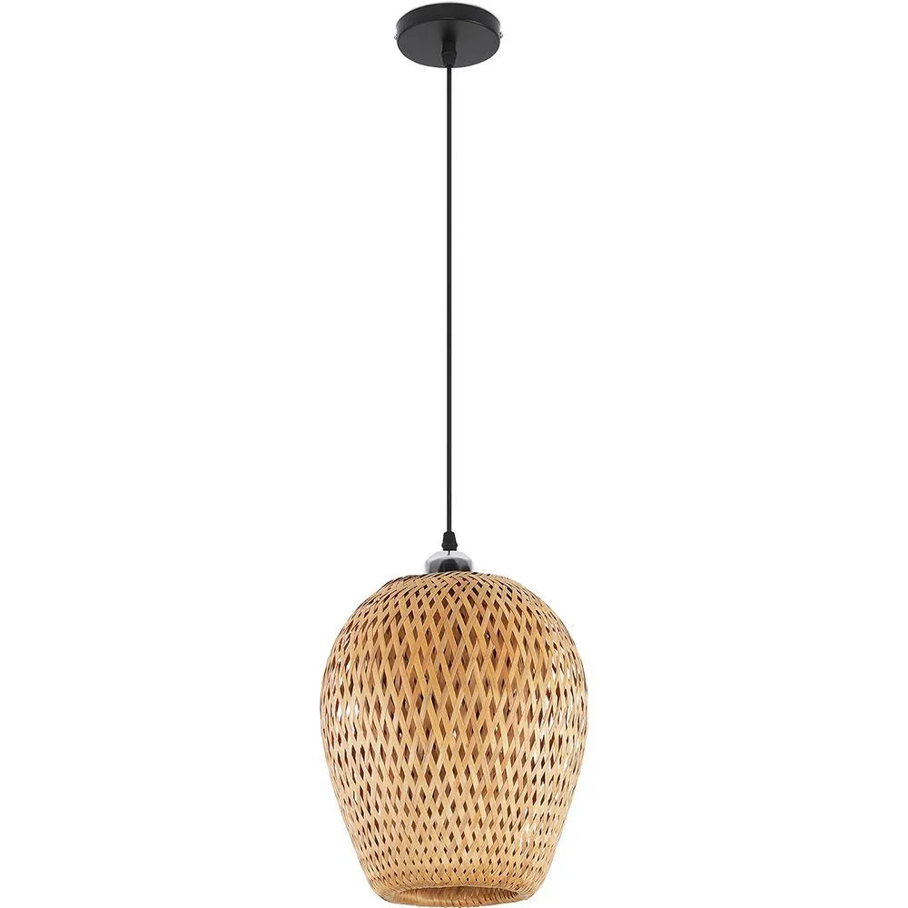 Lámpara de Techo de Bambú - Lámpara Colgante Diseño Boho Bali - Gina image 8