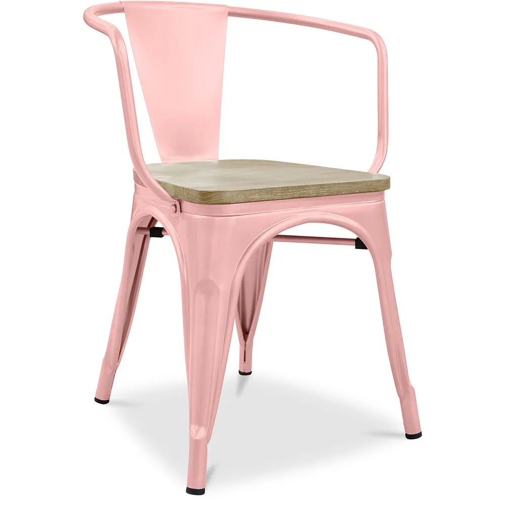 Silla de Comedor con Reposabrazos - Madera y Acero - Stylix  image 8