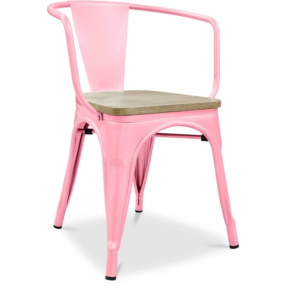 Silla de Comedor con Reposabrazos - Madera y Acero - Stylix  image 8