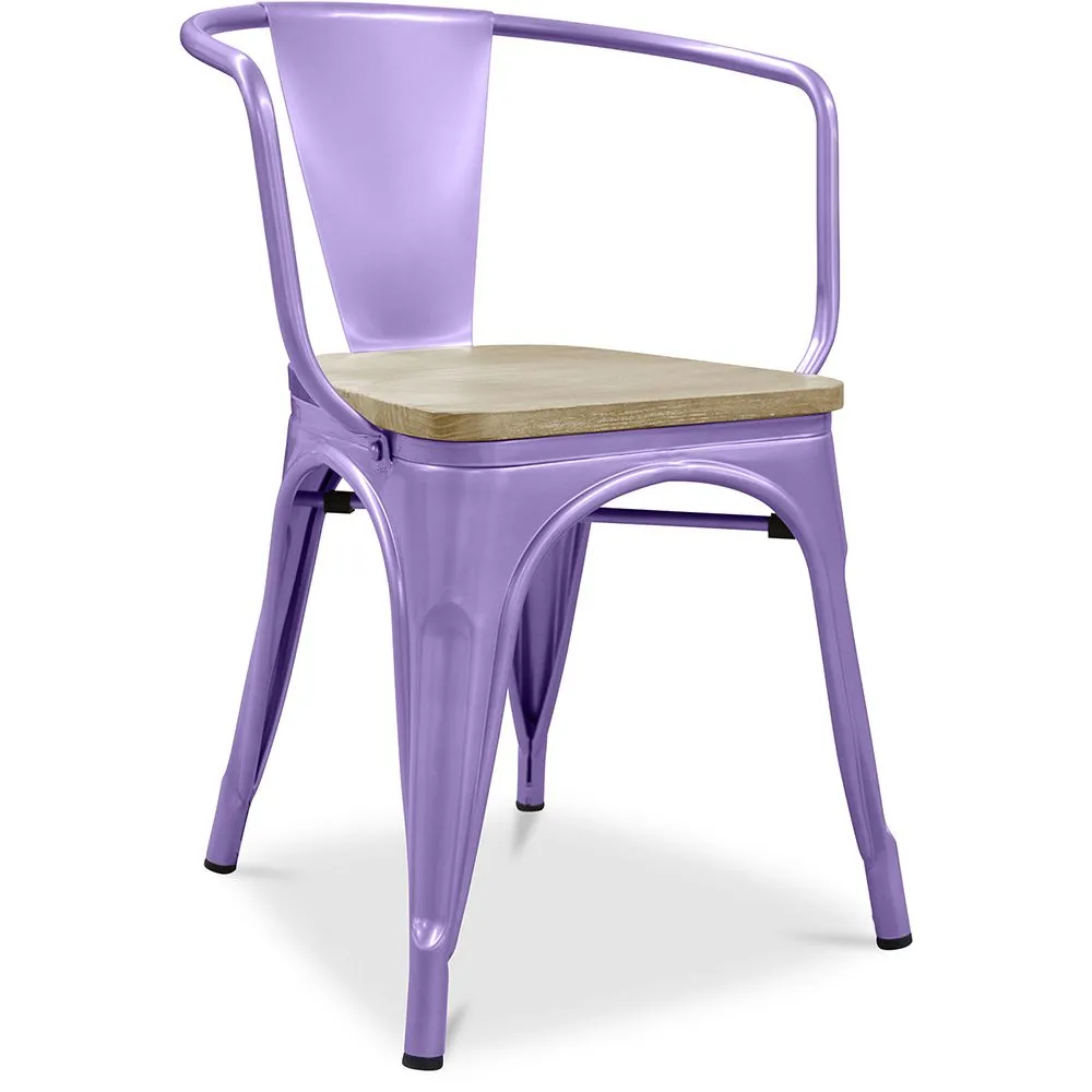 Silla de Comedor con Reposabrazos - Madera y Acero - Stylix  image 8