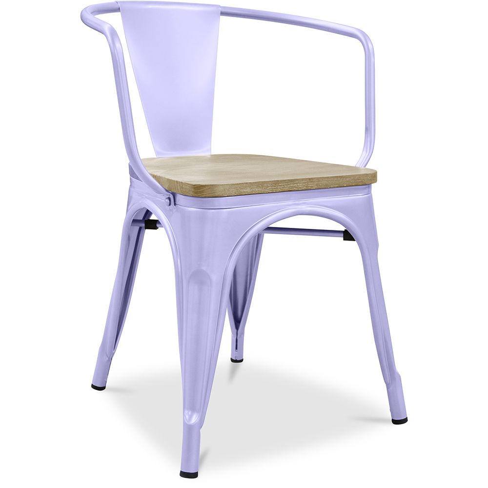 Silla de Comedor con Reposabrazos - Madera y Acero - Stylix  image 8