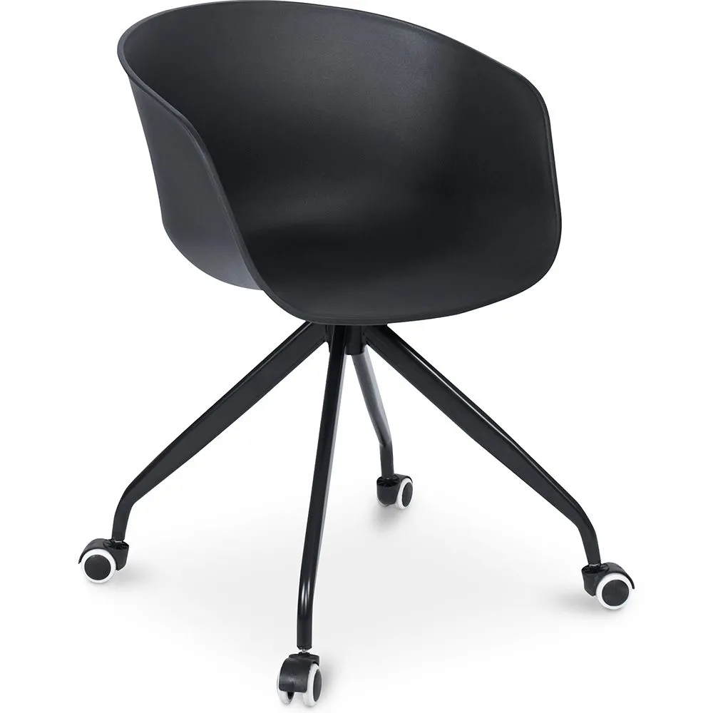 Silla de Oficina con Reposabrazos - Silla de Escritorio con Ruedas - Joan  image 8