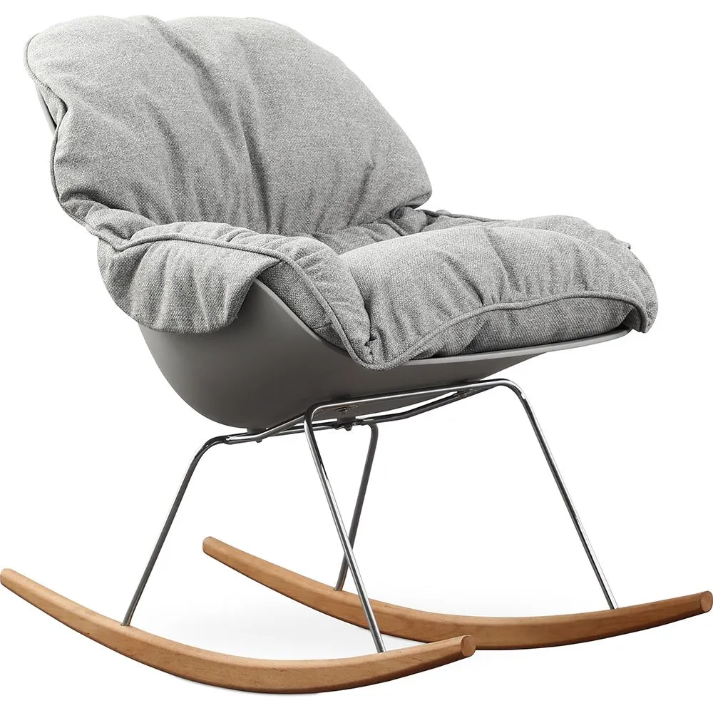 Sillón Mecedora Acolchada - Diseño Escandinavo - Ruma image 8