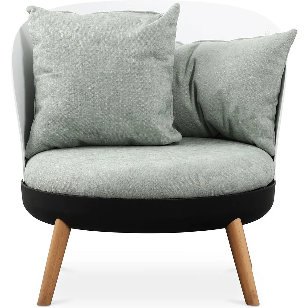 Sillón Redondo - Tapizado en Lino - Diseño Escandinavo - Bella image 8