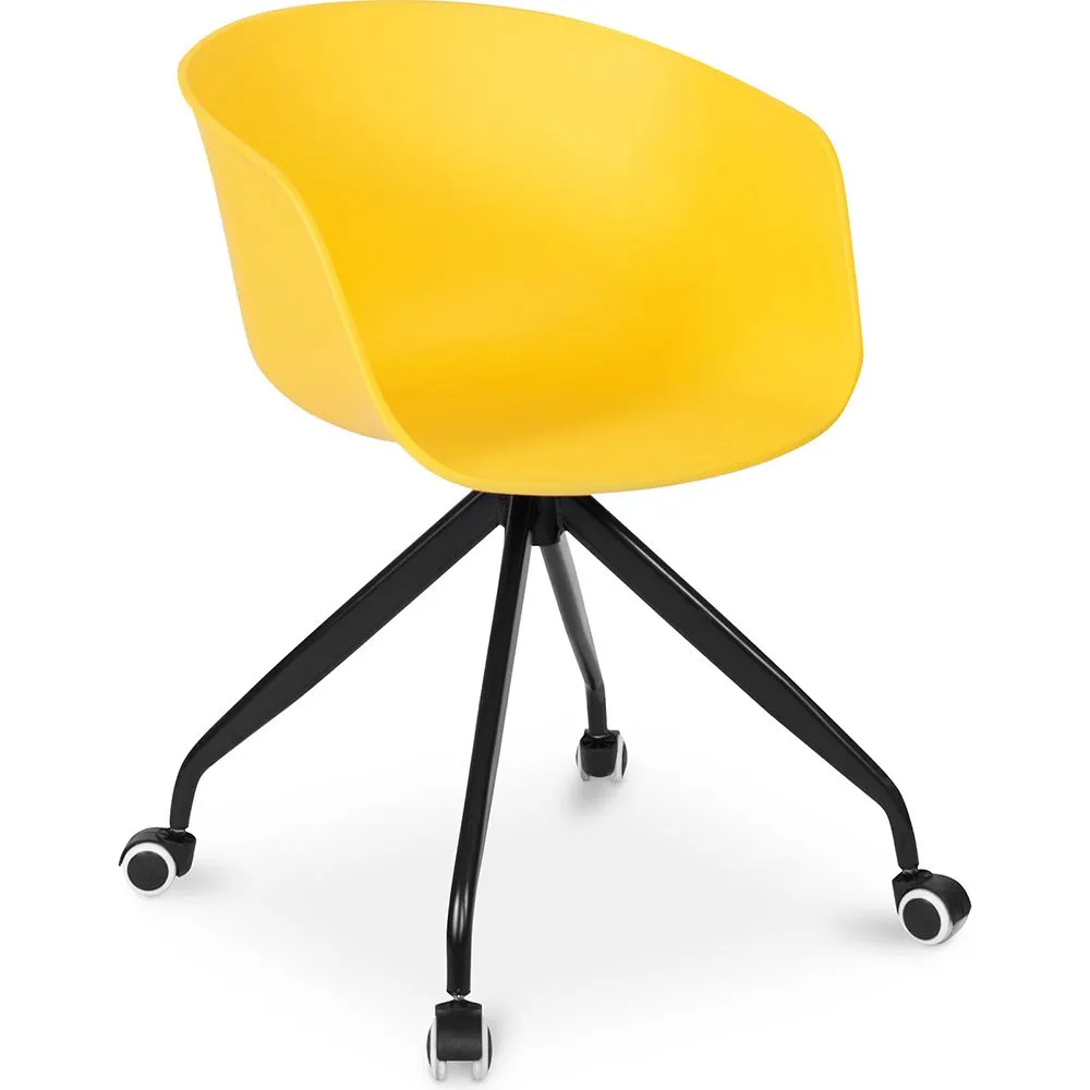 Silla de Oficina con Reposabrazos - Silla de Escritorio con Ruedas - Joan  image 8