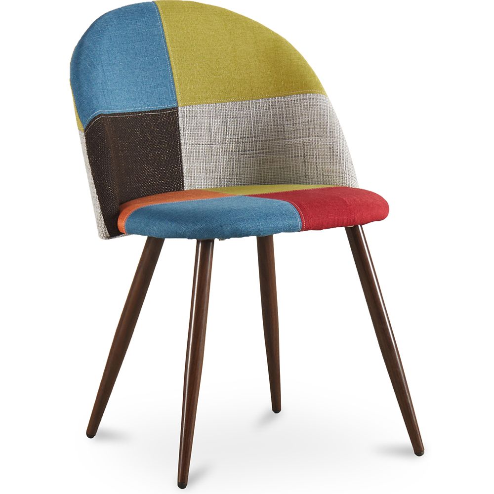Silla de Comedor - Tapizada en Patchwork - Estilo Escandinavo - Simona image 8