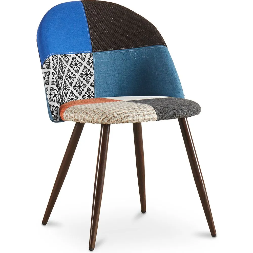 Silla de Comedor - Tapizada en Patchwork - Estilo Escandinavo - Pixi image 8