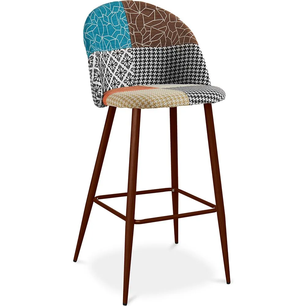 Taburete Tapizado en Patchwork - Estilo Escandinavo - Patty image 8
