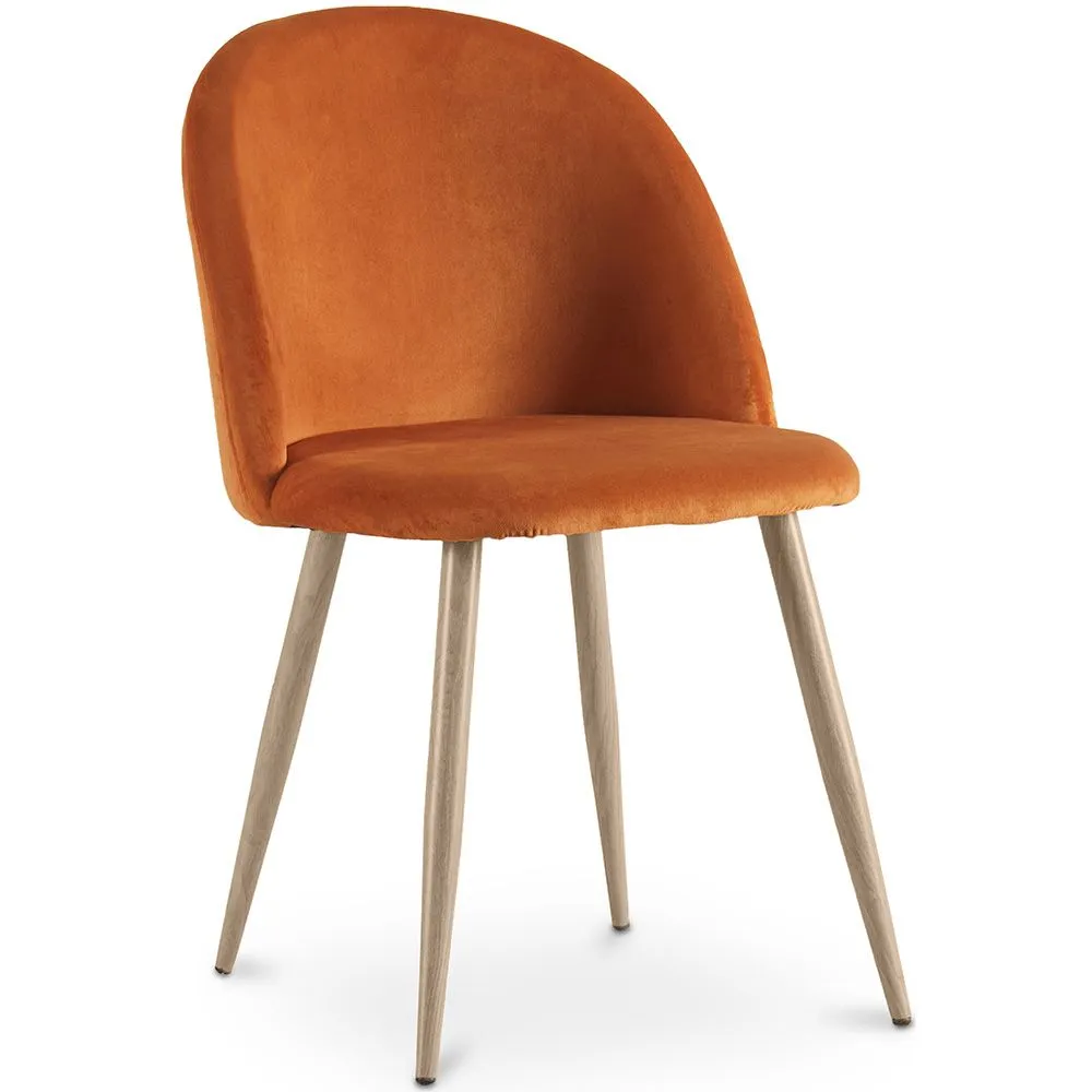 Silla de Comedor - Tapizada en Terciopelo - Estilo Escandinavo - Evelyne image 8