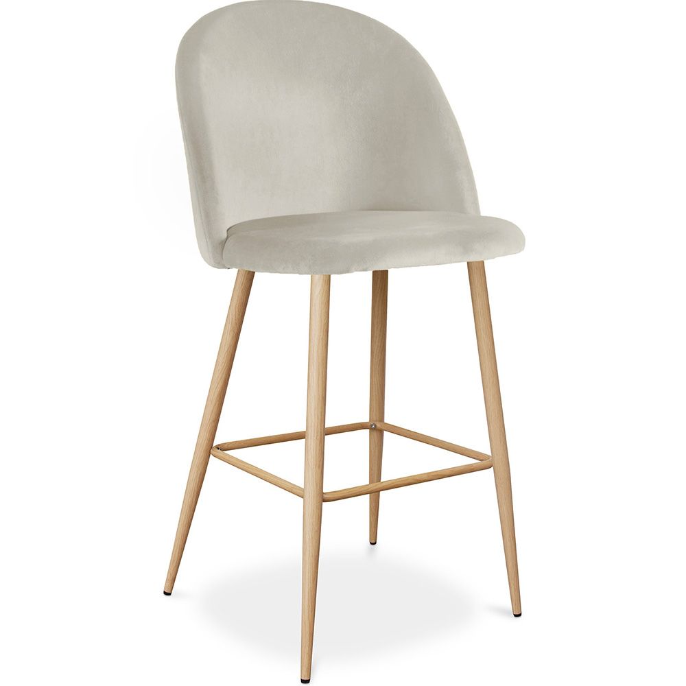 Taburete Tapizado en Terciopelo - Diseño Escandinavo - Evelyne image 8