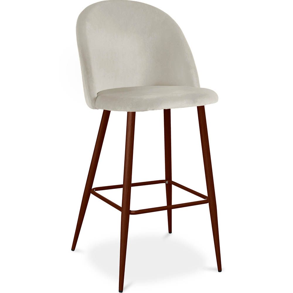 Taburete Tapizado en Terciopelo - Diseño Escandinavo - Evelyne image 8