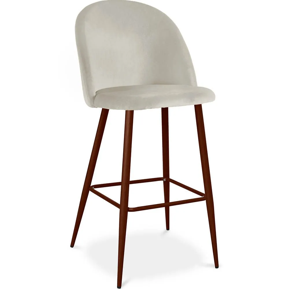 Taburete Tapizado en Terciopelo - Diseño Escandinavo - Evelyne image 8