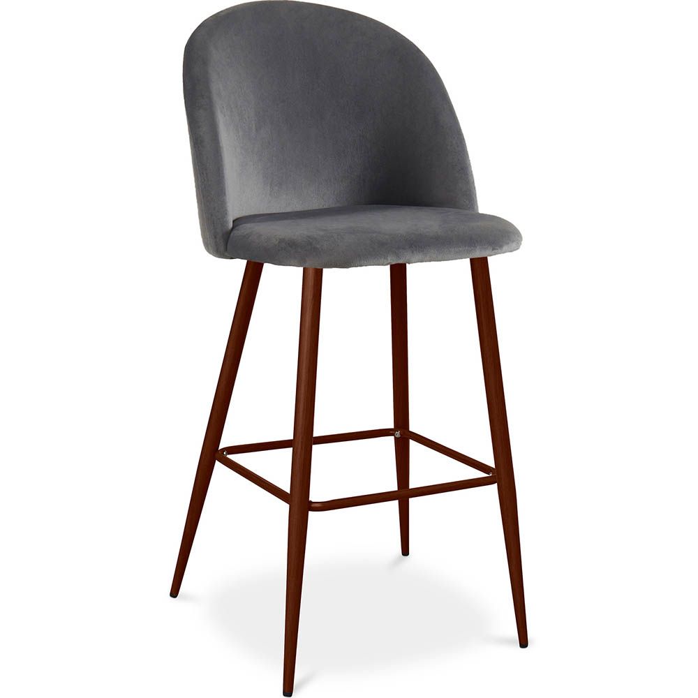 Taburete Tapizado en Terciopelo - Diseño Escandinavo - Evelyne image 8