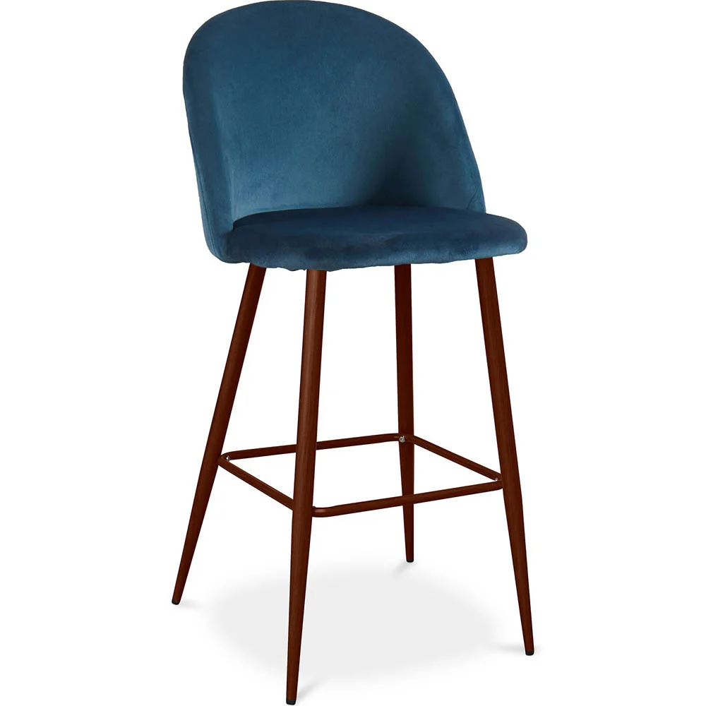 Taburete Tapizado en Terciopelo - Diseño Escandinavo - Evelyne image 8