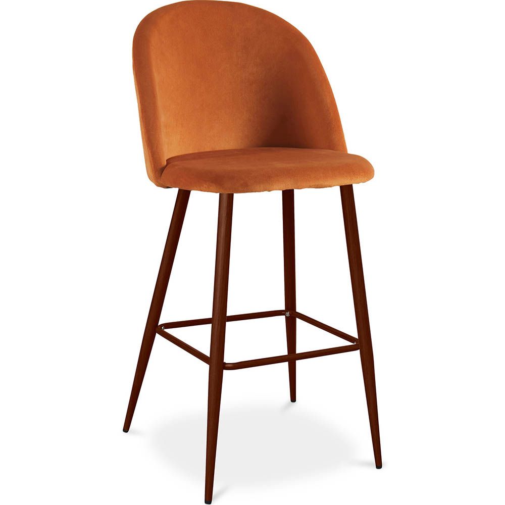 Taburete Tapizado en Terciopelo - Diseño Escandinavo - Evelyne image 8
