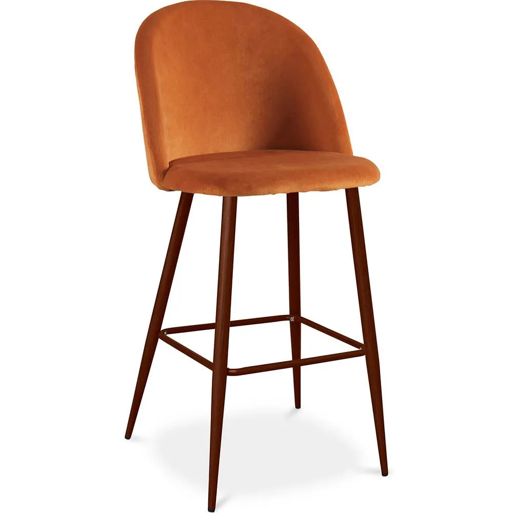 Taburete Tapizado en Terciopelo - Diseño Escandinavo - Evelyne image 8