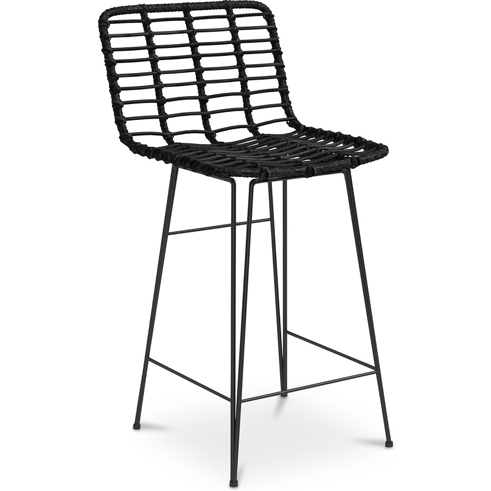 Taburete de Bar de Mimbre - Diseño Boho Bali -65cm - Catori image 8