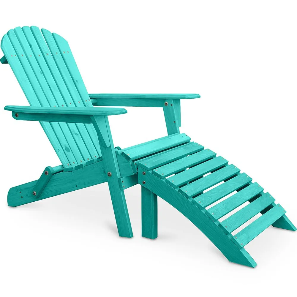 Tumbona con Reposapies - Silla de Jardin de Madera  - Alana image 8