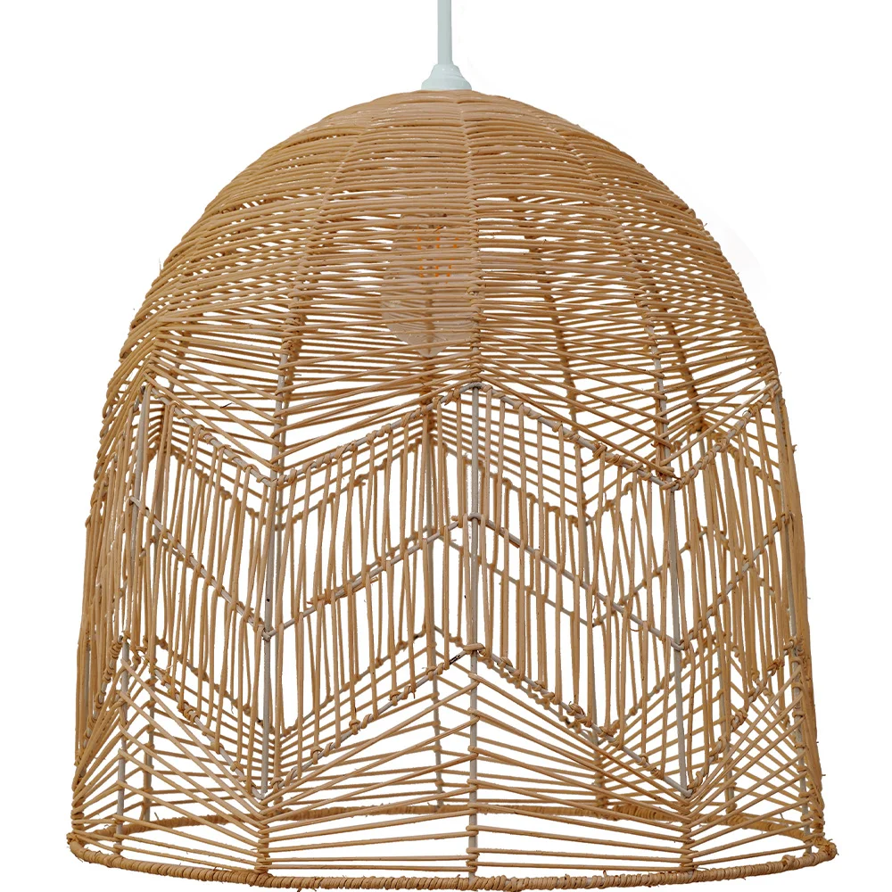 Lámpara de Techo de Ratán - Lámpara Colgante Diseño Boho Bali - Bu image 8