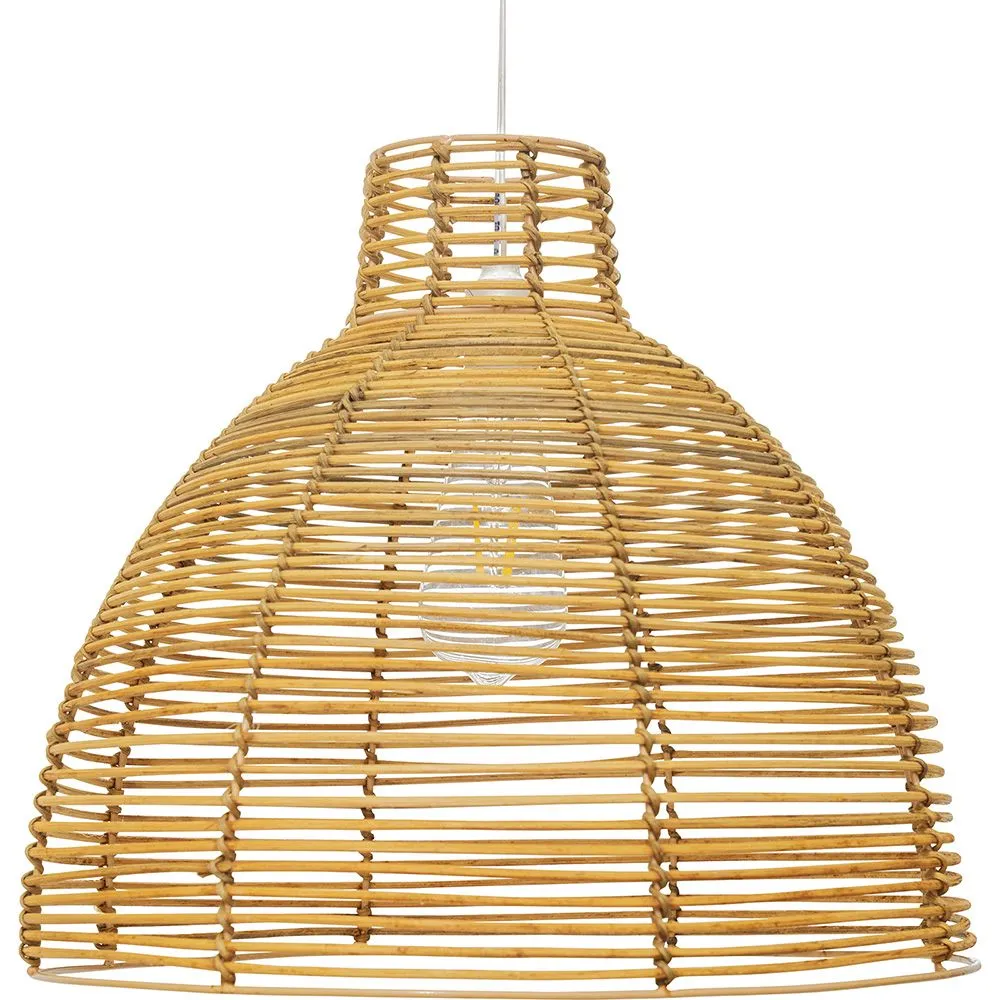 Lámpara de Techo de Ratán - Lámpara Colgante Diseño Boho Bali - Can image 8