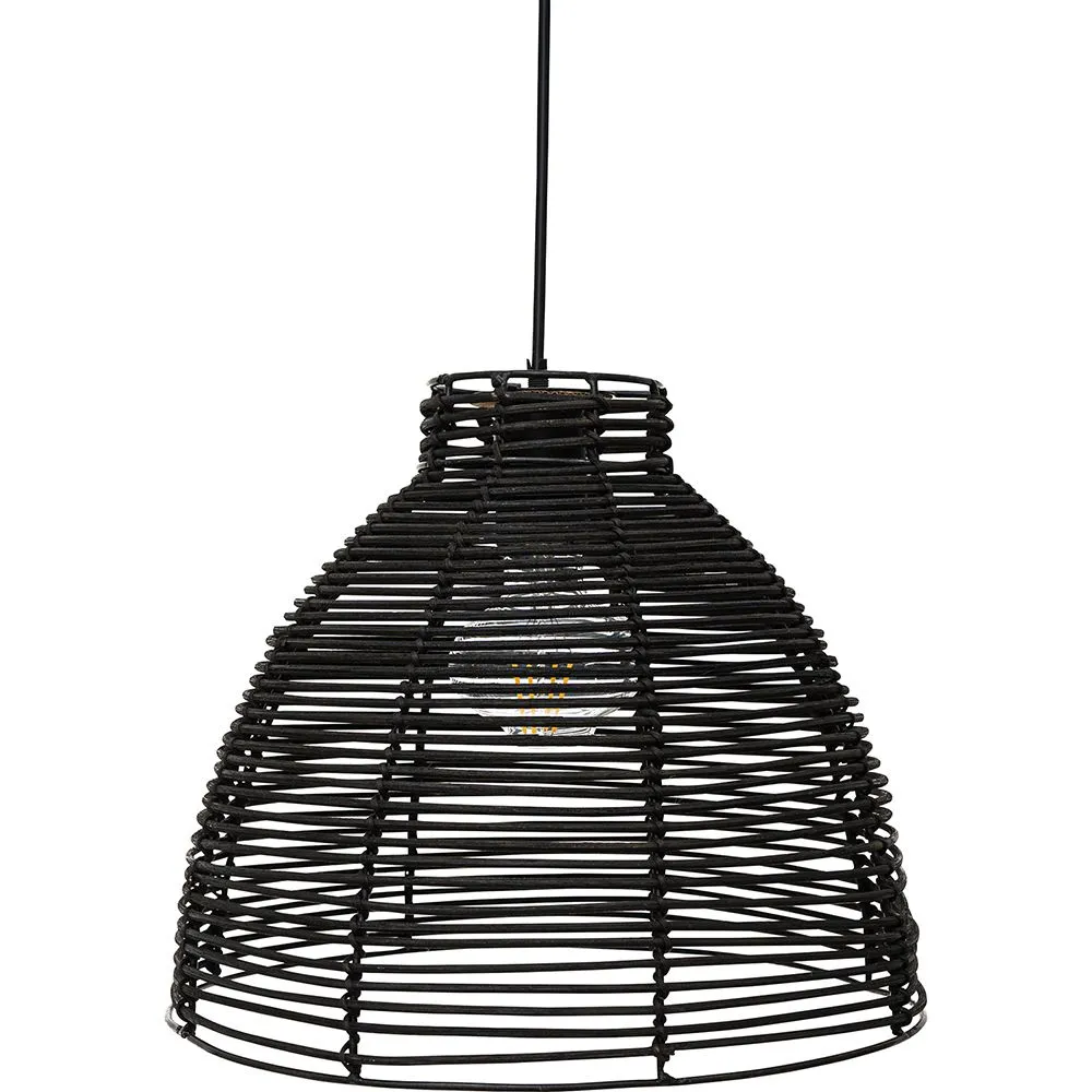 Lámpara de Techo de Ratán Negro - Lámpara Colgante Diseño Boho Bali - Gian image 8
