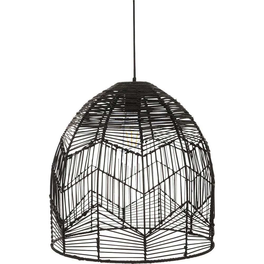 Lámpara de Techo Ratán Negro - Lámpara Colgante Diseño Boho Bali - Le image 8