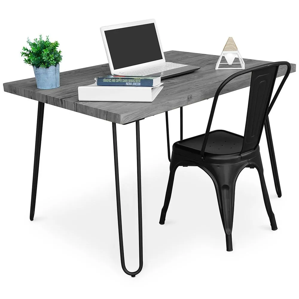 Pack Escritorio - Diseño Industrial 120cm - Hairpin + Silla de Comedor - Stylix image 8