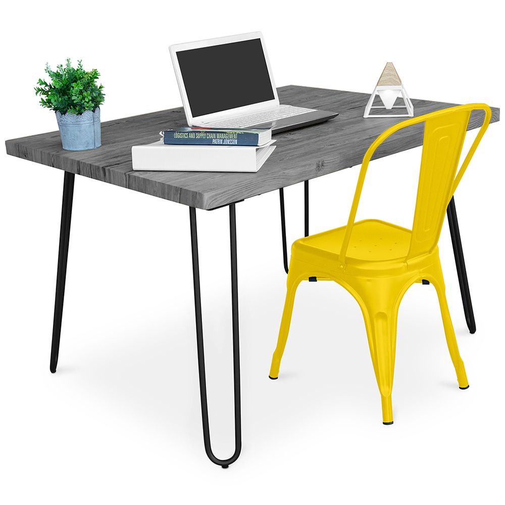 Pack Escritorio - Diseño Industrial 120cm - Hairpin + Silla de Comedor - Stylix image 8