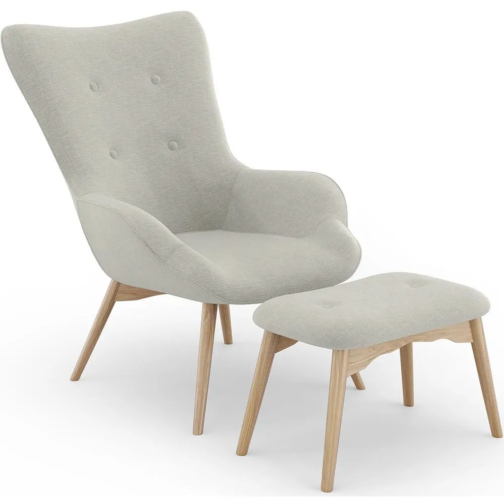 Sillón con Reposapiés - Tapizado en Lino - Huda image 8