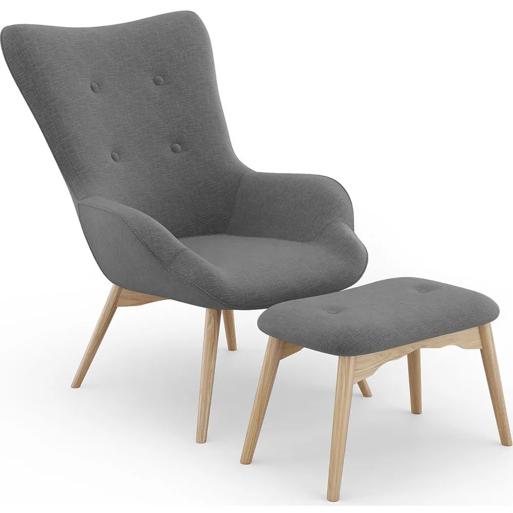 Sillón con Reposapiés - Tapizado en Lino - Huda image 8