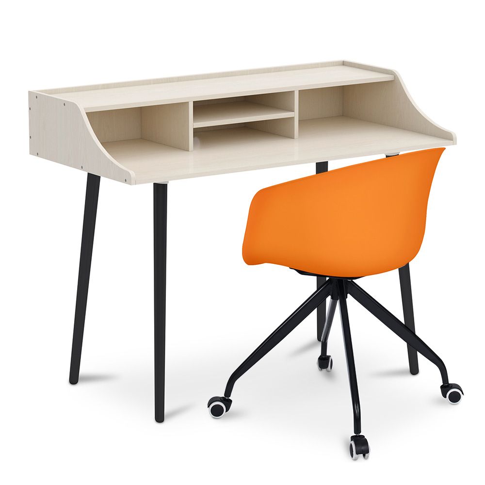 Escritorio de Madera - Diseño Escandinavo -Torkel + Silla de Escritorio de Diseño - Joan image 8