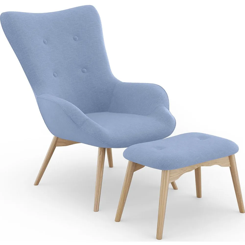 Sillón con Reposapiés - Tapizado en Lino - Huda image 8