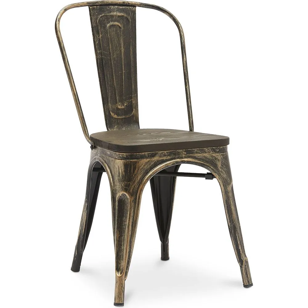 Silla de Comedor - Diseño Industrial - Acero y Madera - Nueva Edición - Stylix  image 8