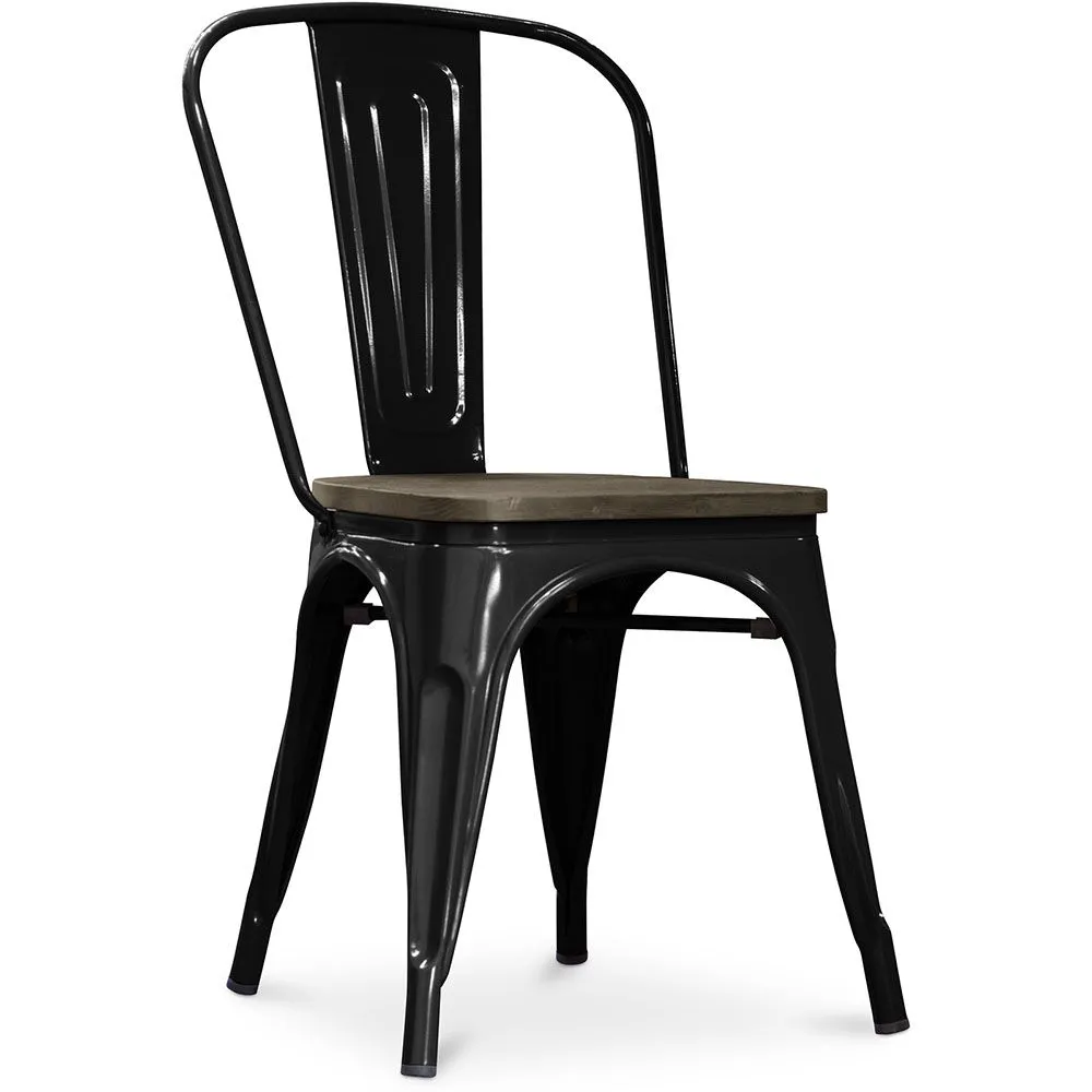 Silla de Comedor - Diseño Industrial - Acero y Madera - Nueva Edición - Stylix  image 8